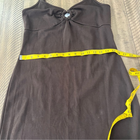 Ann Taylor LOFT chocolate brown keyhole midi dress size 6 - Picture 6 of 8